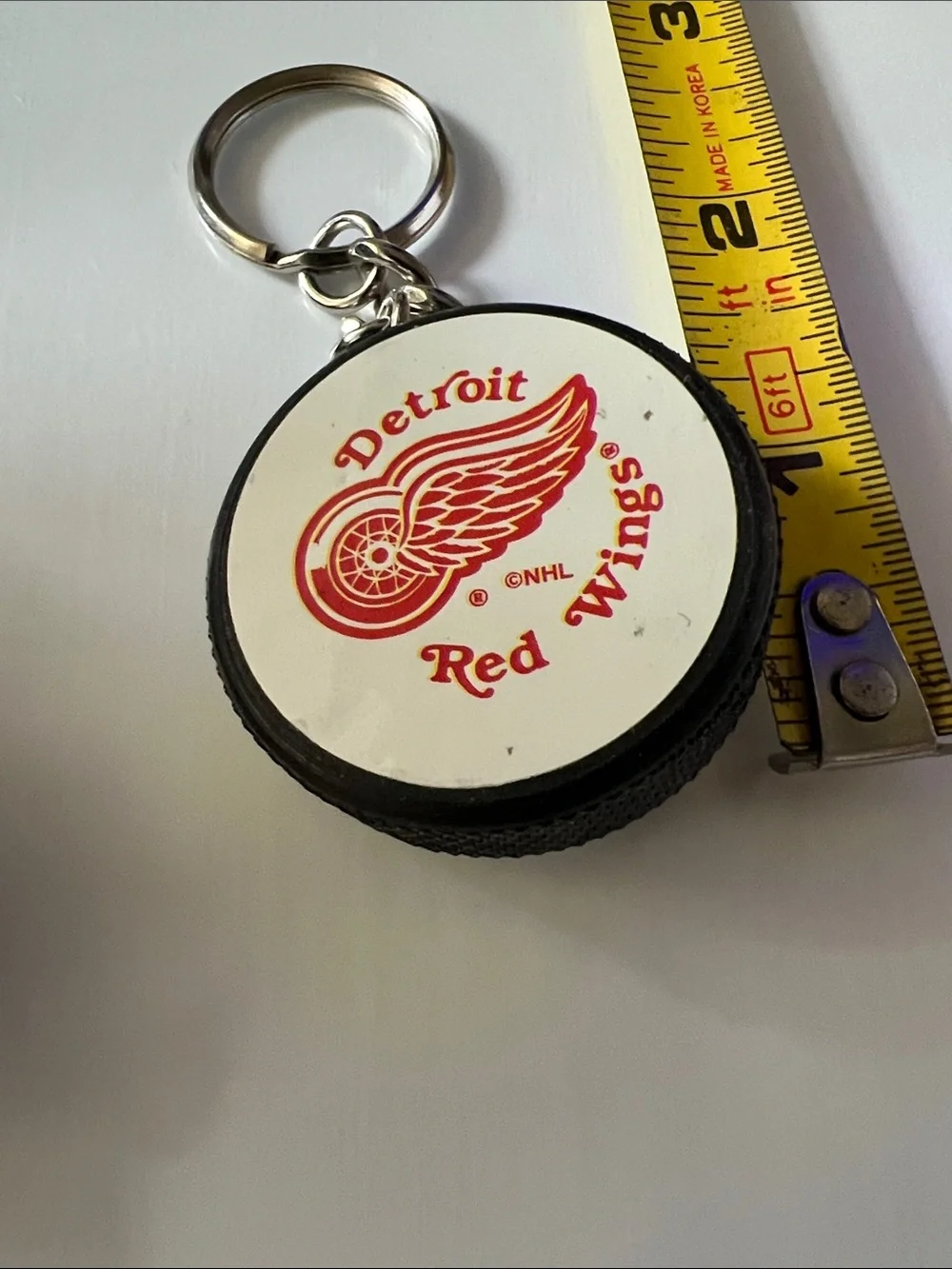 Hockey Skate Keychain Set - Red & Black